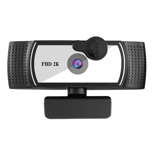 Xzante 삼각대 및 마이크 자동 초점이 있는 웹캠 게임 비디오 스트리밍용 USB 데스크탑 노트북 컴퓨터 웹 카메라 2K, 1개, 검정색과 흰색