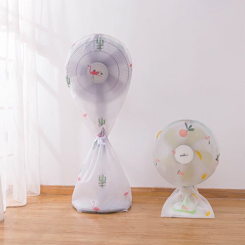 모든 것을 포함하는 전기 팬 먼지 커버 바닥 팬 커버 팬 커버 팬 커버 가정용 팬 커버 보호 커버, 플라밍고, 短款