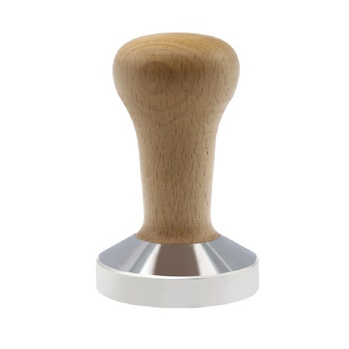 MOJAE 우든 핸들 커피 파우더 컴팩터 플랫 바텀 템퍼 51mm, 1개, Wood