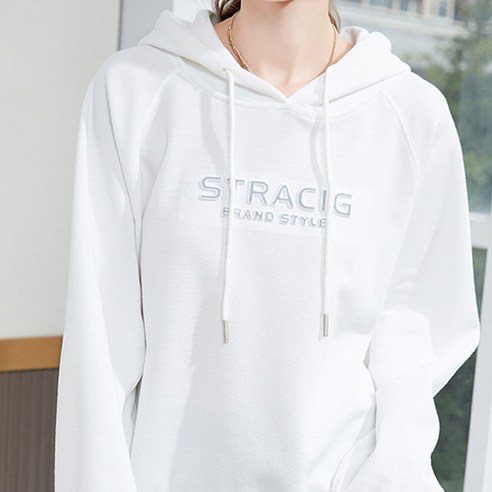 데일로엔 여성용 STRACIG 자수 여성 긴팔 후드 티셔츠