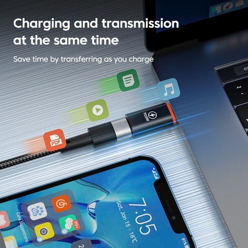 고속 충전과 데이터 전송을 한 번에 가능한 PD20W 유형 C-번개 OTG 어댑터