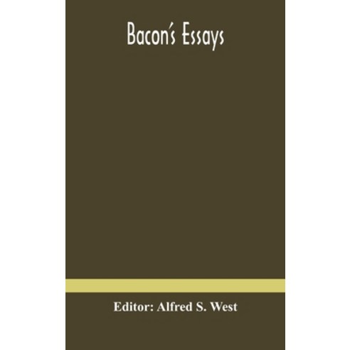 Bacon''s essays Hardcover, Alpha Edition, English, 9789354184161
