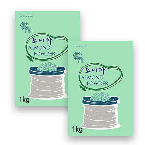 100% 아몬드 분말 1 kg/아몬드 가루/아몬드 파우더, 1kg, 1개
