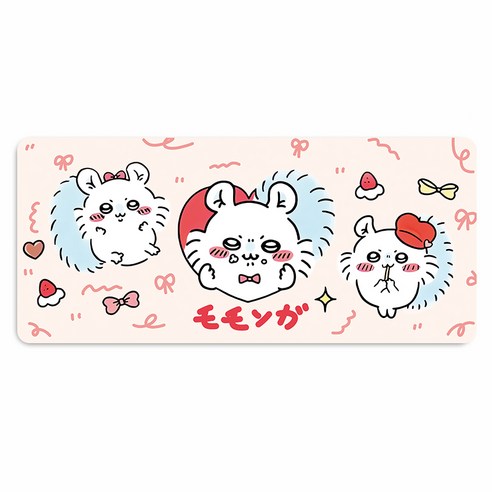 먼작귀 치이카와 우사기 하치와레 모몽가 데스크 매트 책상 테이블 패드 마우스 키보드 장패드, 800x300x3mm, 1개, 45