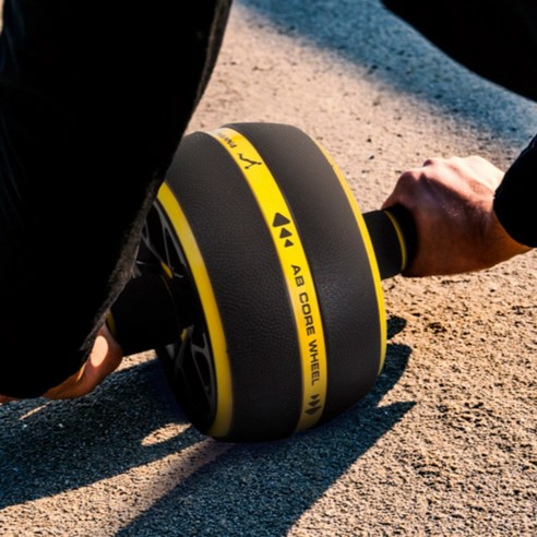 온더트랙 ab슬라이드 AB 휠 롤아웃 복근 운동기구 + 무릎보호대, 레드