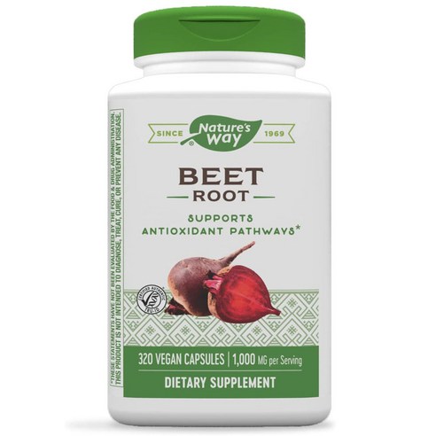 Nature's Way 비트 루트 1000mg Beet Root 식물성 320정, 1개