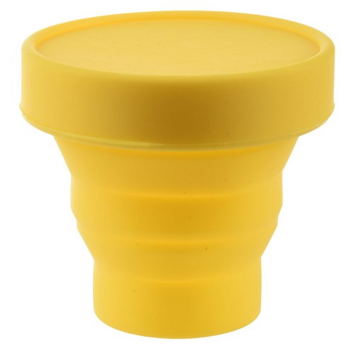 Deoxygene 공간 절약 팝업 캠핑 머그 접이식 여행 컵 (노란색), 노란색