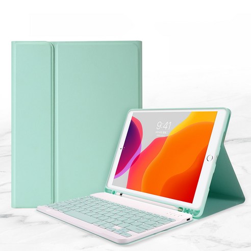 보석새 애플펜슬 커버 탈부착형 태블릿PC 케이스 한국어 키보드 10.9, 레이크 블루 키보드, Pro11-2020 위해
