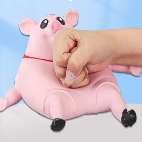 스트레스해소 돼지 초록이 오랑우탄 고릴라 만득이 말랑이 인형 스퀴시 주물럭, 대형 돼지