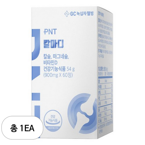 피엔티 GC녹십자웰빙 칼슘 마그네슘 비타민D, 60정, 1개