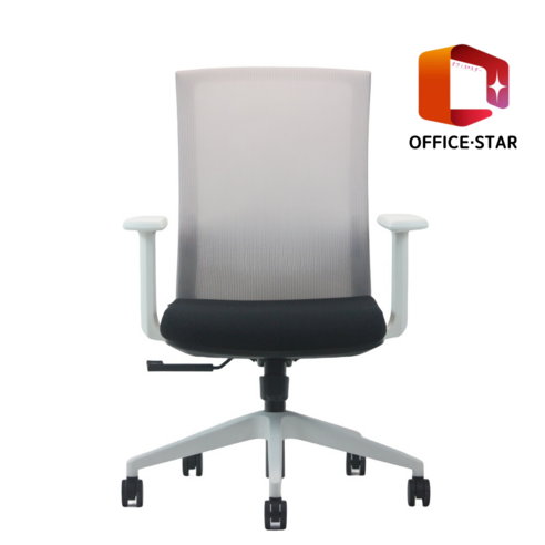 일본정품브랜드 OFFICE . STAR ENE-X 사무용 의자 회의실용 학생용 컴퓨터 메쉬 체어, 흰색 + 회색 + 흑색