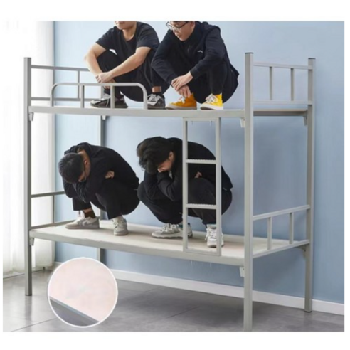 철제이층침대 2단침대 기숙사 조립칙 사다리 낮은 서랍형 프레임 복층 성인 쌍둥이 이층침대 2층침대 이층 2층 침대 s ss 슈퍼싱글 싱글, 폭0.9mX2m+보드판B(720kg 내하중)