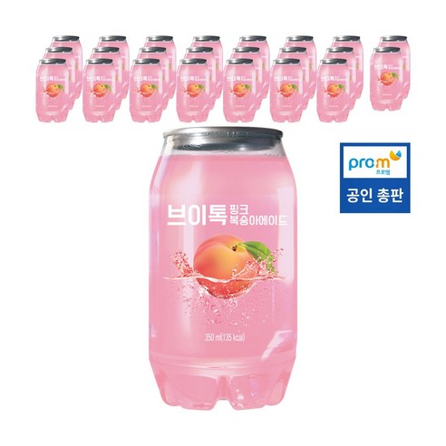 브이톡 핑크복숭아에이드 350ml 24페트, 24개