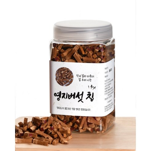 간편한 참나무 영지버섯 사각 조각(칩) 100g, 1개