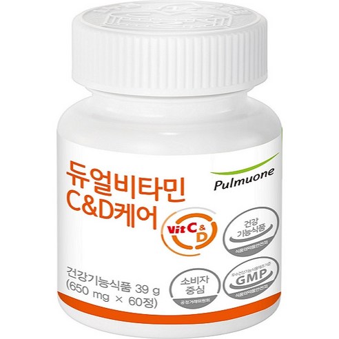 풀무원건강생활 풀무원 듀얼 비타민 C & D 케어 39g, 60정, 1개