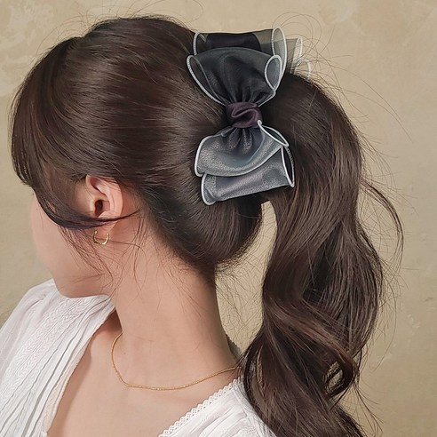 디아망 오간자 리본 헤어핀으로 나만의 특별한 스타일을 완성하세요!