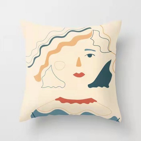 KORELAN ins 스타일쿠션 베개 자동차 쿠션 소파 쿠션 낮잠 베개 귀여운 쿠션, 40cm*40cm( 베갯잇+베개심), 6