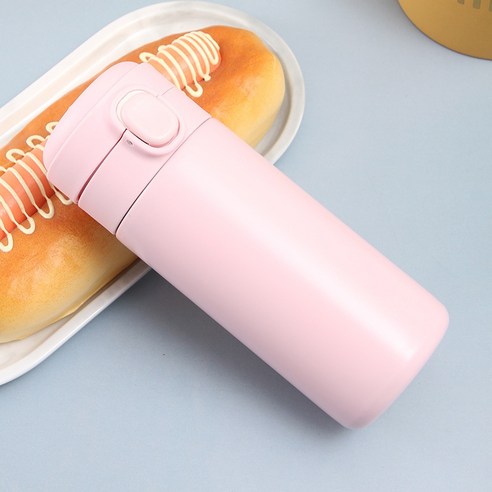 ZZJJC 아이디어 보온병 아이디어 텀블러 아웃도어 보온병, 핑크색, 300ML