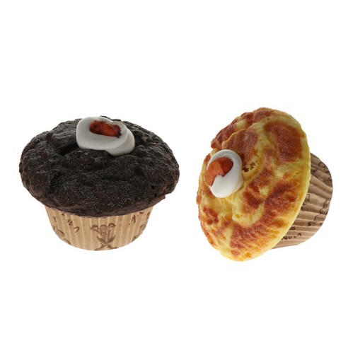2Pcs 인공 케이크 장식 컵케익 소품 디저트 소품, 설명, 설명