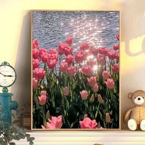 H.vely DIY페인팅 명화그리기 그림 유화 그리기 diy 40*50, 1개