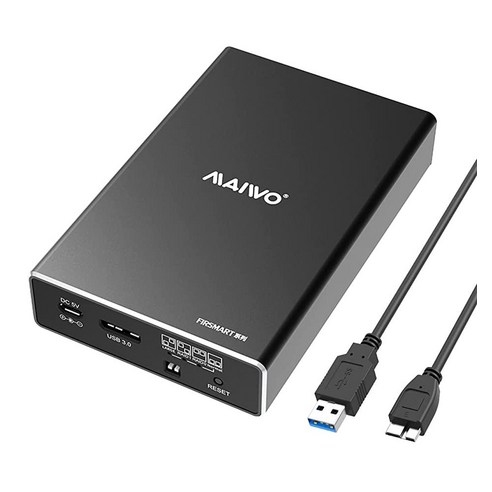 MAIWO 3.5인치 SATA RAID 도킹 스테이션 듀얼 베이 외장 하드 드라이브 인클로저 USB3.1 GEN2 최대 10Gbps 36TB 용량, 한개옵션1, 01 25272