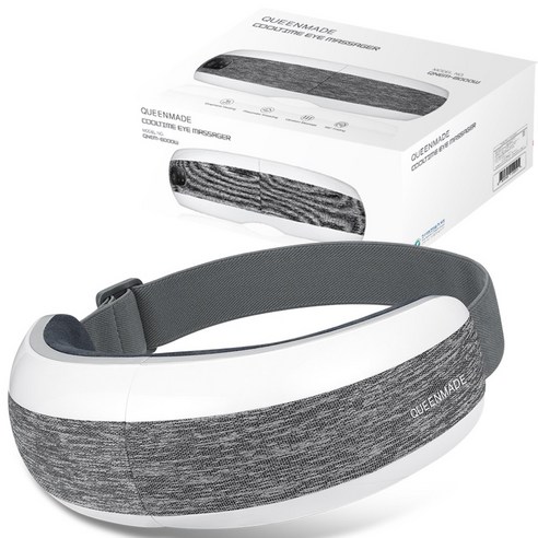 퀸메이드 쿨타임 무선 온열 눈마사지기, 화이트, QNEM-8000W