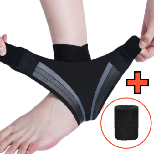 안다루프 얇은 러닝 압박 발목 보호대, 블랙, 1개 안다루프 얇은 러닝 압박 발목 보호대, 블랙, 1개