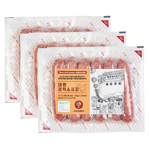 만천호 대만소시지 샹창 330g x 3팩, 330g, 3개