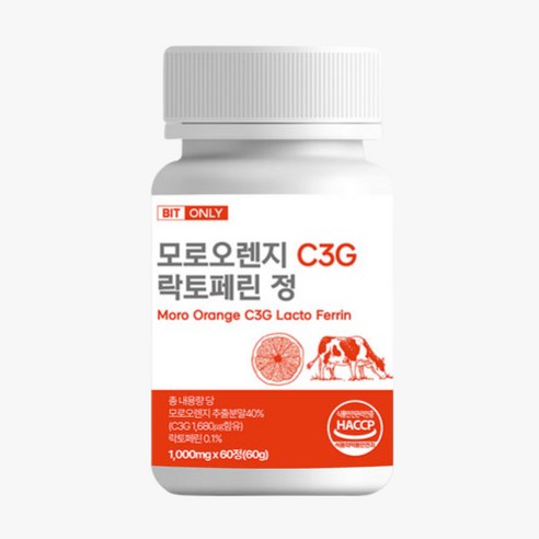 락토페린  빛온리 이탈리아 모로오렌지 모로실 락토페린 c3g 1 680ug, 1개, 60정