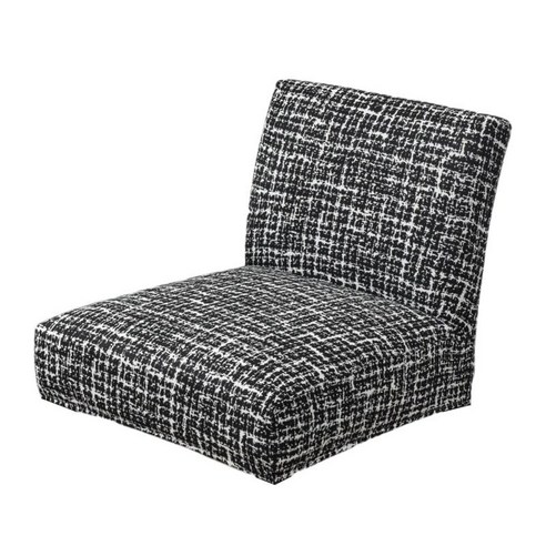 이동할 수 있는 Armless 의자 Slipcovers 거실을 위한 소파 덮개, 검정 흰색, 폴리에스터