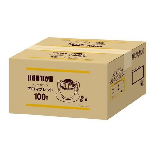 DOUTOR COFFEE 도토루 드립커피 드립팩 부드러운 블렌드 100개입, 1개, 100개