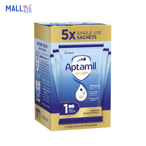 호주 명품 분유 압타밀 Aptamil Gold+ 골드 플러스 1단계 스틱형 파우치 휴대용 22.5g X 5개입