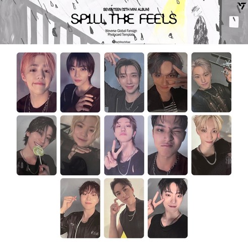 세븐틴 SEVENTEEN SPILL THE FEELS 특전 포토카드 포카 위버스샵 팬사인회 포토카드, 랜덤