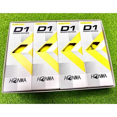 혼마골프공 D1 2피스 (1더즌 12구)직수입정품, 1박스, 12개, 옐로우