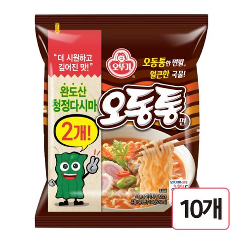 오뚜기 오도통면 120g 봉지라면, 10개