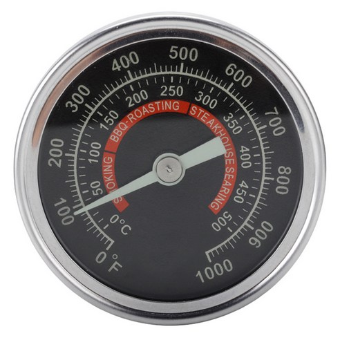 노 브랜드 온도 게이지 TS‑BX51 0‑1000℉ 가정용 스테인레스 스틸 오븐 바베큐 그릴 온도계 요리, 1개