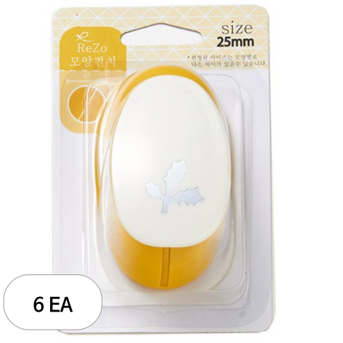 포코스 모양펀치 R-25, 홀리, 6개