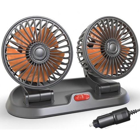 JCH 차량용 선풍기 써큘레이터 듀얼형 12V/24V/USB 차량용 선풍기 F410, 24V