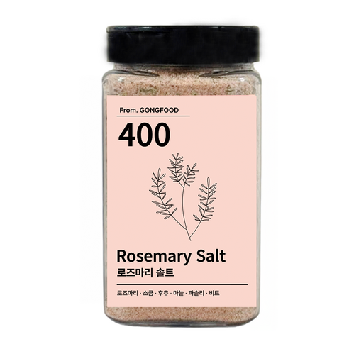 공푸드 로즈마리 핑크 허브솔트 국내산 구운소금, 5개, 400g