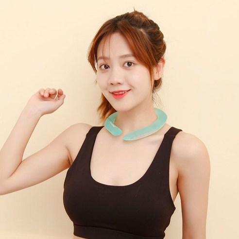 모초샵 넥쿨러 넥쿨링 튜브 넥밴드 등산 얼음 목걸이 냉감 쿨링 스카프 아이스 팩, 블루