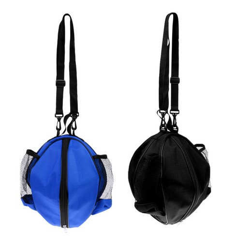 블랙 &amp; 블루 방수 농구 캐리 백 조절 어깨 끈, 블랙 블루, 옥스포드 피복, PVC, 2 조각