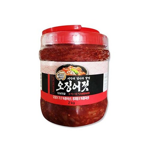 항아리반찬 오징어젓갈 (양념젓갈) 2kg x 1통 (아이스박스출고) - 오징어젓 | 쿠팡