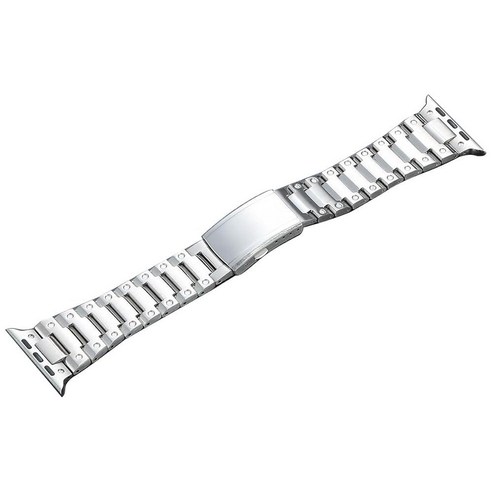 MaKTech Titanium band Light-Weight V-Shape Metal Bracelet Strap with Folding Buckle for Apple Watch