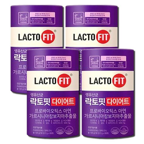 종근당건강 락토핏 다이어트 4통(4개월분), 480g, 1세트