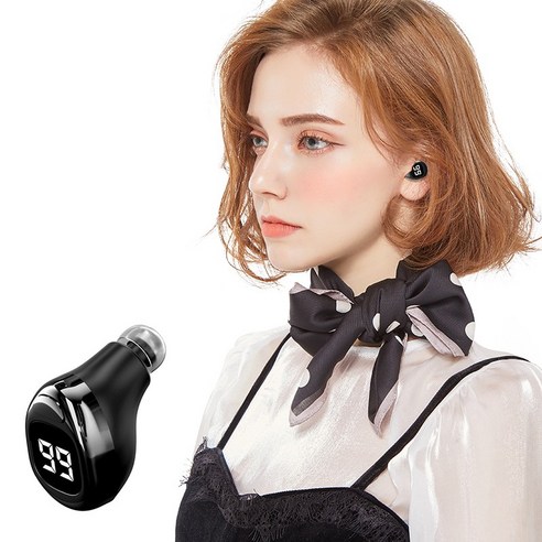 Cooela 이어셋 무선 싱글 한쪽귀 블루투스 이어폰 고성능 방수 무통, 블랙 F6