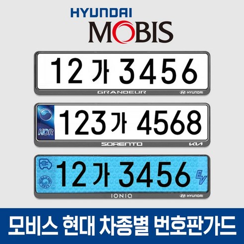 현대모비스 차종별 번호판가드 세트 그랜저, 1세트, 01-1.현대 그랜저