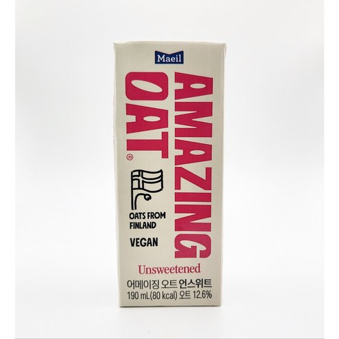 매일 어메이징 오트 언스위트, 190ml, 12개