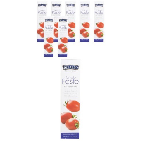 드랄로 토마토 페이스트 올 내추럴 글루텐 프리 무지방, 130g, 8개
