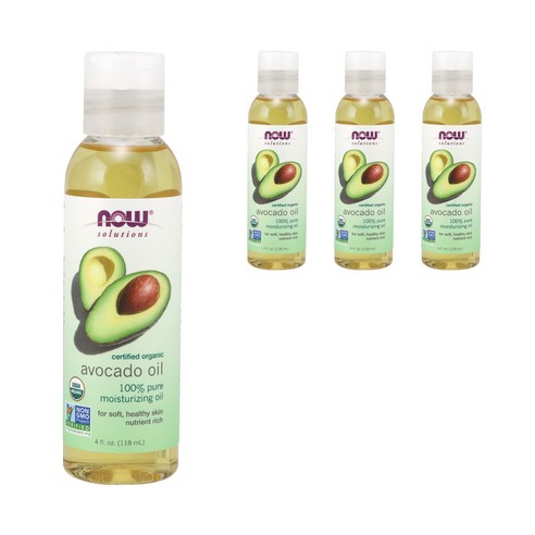 나우푸드 아보카도 퓨어 모이스처라이징 오일, 4개, 118ml