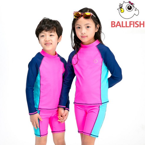 볼피쉬 아동용 래쉬블럭 래쉬가드 수영복 상하의 세트